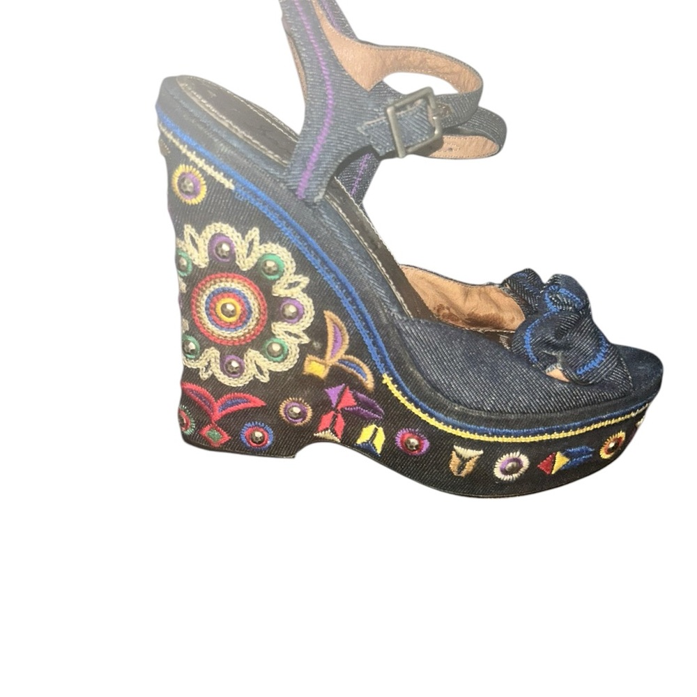 Sam Edelman Denim Jean Embroidered Boho Rylee - Picture 9 of 10